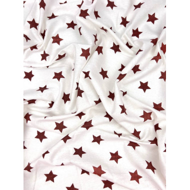 Фланелевая пеленка байковая 110х90 см Звездочки Коричневые #6