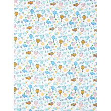 Фланелевая пеленка 110х90см Слоненок с игрушками #43 (байка)