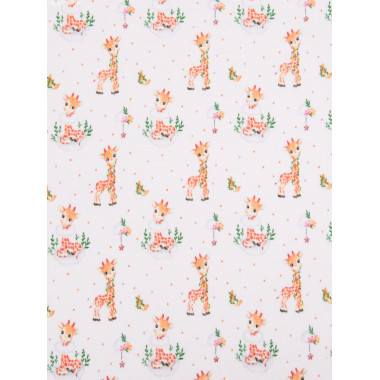 Фланелевая пеленка 110х90см Жирафики #51 (байка)