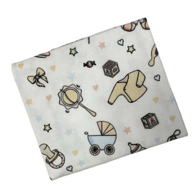 Фланелевая пеленка 110х90см Малыш #53 (байка)