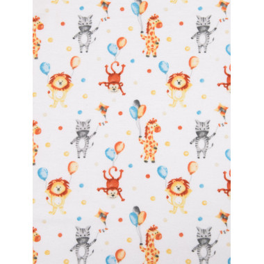 Фланелевая пеленка 110х90см Зверюшки #48 (байка)