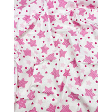 Пеленка ситец 110х100 см Розовые звездочки #18 Пеленка ситец 110х100 см Розовые звездочки #18