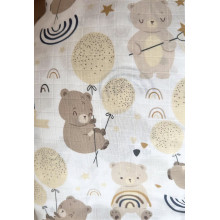 Муслиновая пеленка 100х80 см Мишка с шариком #7