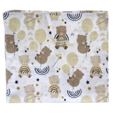 Муслиновая пеленка 100х80 см Мишка с радугой #37