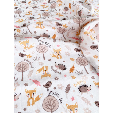 Муслиновая пеленка 100х80 см Лесные Зверята #10