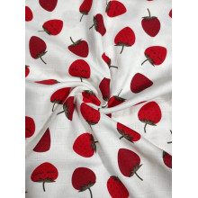 Муслиновая пеленка 100х80 см Клубника #17 Муслиновая пеленка 100х80 см Клубника #17