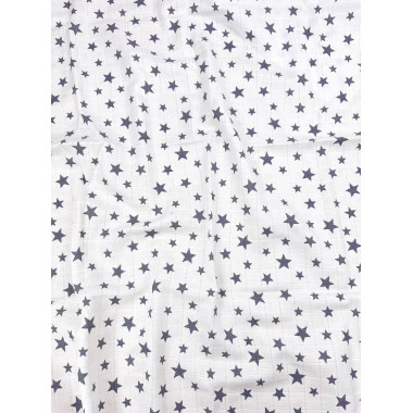 Муслиновая пеленка Mommy Bag №26 Серые звездочки