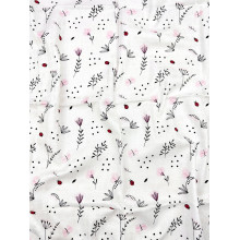 Муслиновая пеленка Mommy Bag №23 Розовые цветочки с бабочками