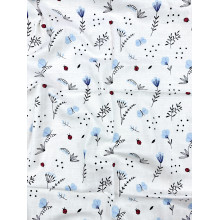 Муслиновая пеленка Mommy Bag №14 Голубые цветочки с бабочками