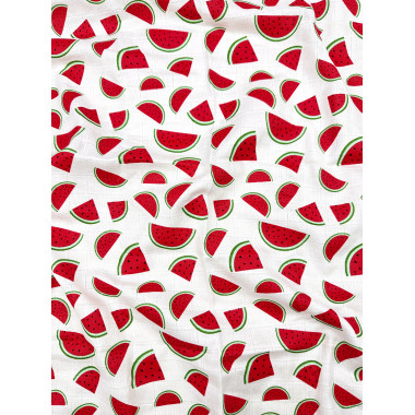 Муслиновая пеленка 100х80 см Арбузики #21