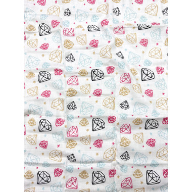 Муслиновая пеленка 100х80 см Бриллианты #20