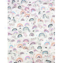 Муслиновая пеленка 100х80 см Розовые радуги #29