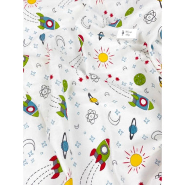 Муслиновая пеленка 100х80 см Космос #3