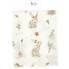 Муслиновая пеленка 100х80 см Милый кролик с цветочками #20