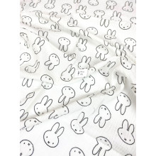 Муслиновая пеленка (Жатка) 100х80 см Зайчики #14