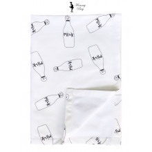 Непромокаемая пеленка многоразовая 100×70 см Молоко Milk #20