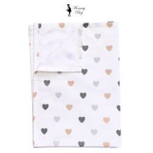 Непромокаемая пеленка многоразовая 100×70 см Сердечки серо-золотые #8