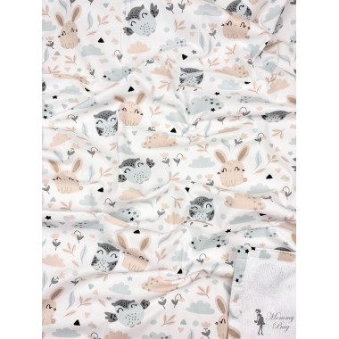 Непромокаемая пеленка многоразовая Совы и зайчики #14