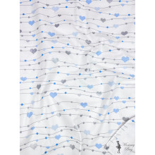 Непромокаемая пеленка многоразовая 100×70 см Водопад из голубовато-серебряных сердечек #12