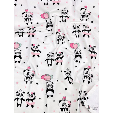 Непромокаемая пеленка многоразовая 100×70 см Панды розовые #26