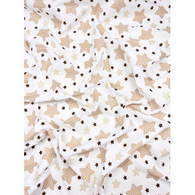 Пеленка ситец Бежевые звездочки #7