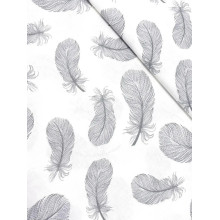 Пеленка ситец 110х100 см Перья серые #29 Пеленка ситец 110х100 см Перья серые #29