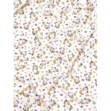 Пеленка ситец 110х100 см Единорожки #12