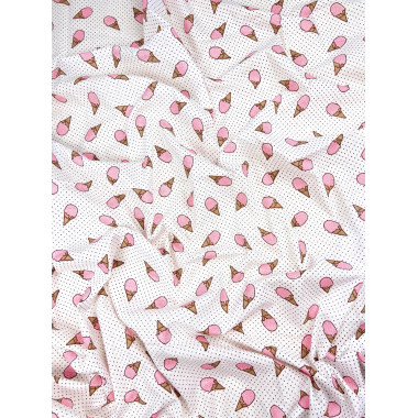 Пеленка ситец 110х100 см Мороженное розовое #8