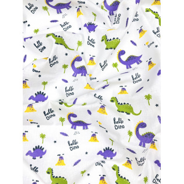 Пеленка ситец 110х100 см Динозаврики #16