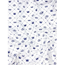 Пеленка ситец 110х100 см Синие короны #15 Пеленка ситец 110х100 см Синие короны #15