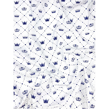 Пеленка ситец 110х100 см Синие короны #15