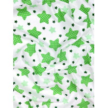 Пеленка ситец 110х100 см Зеленые звездочки #1
