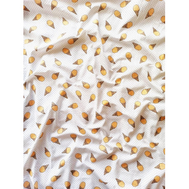 Пеленка ситец 110х100 см Мороженое бежевое #23