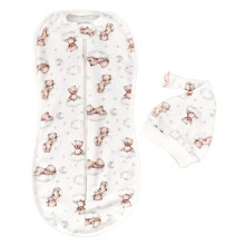 Евро пеленка кокон на молнии с шапочкой Мишка на облачках (байка) №120 (0-3 мес) Евро пеленка кокон на молнии с шапочкой Мишка на облачках (байка) №120 (0-3 мес)