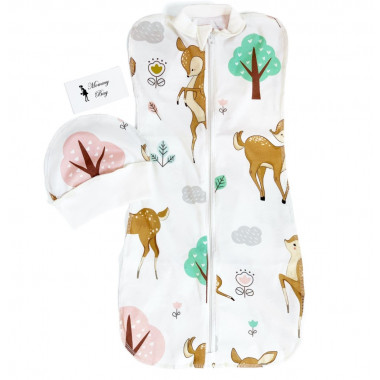 Евро-пеленка кокон на молнии с шапочкой Бемби #16
