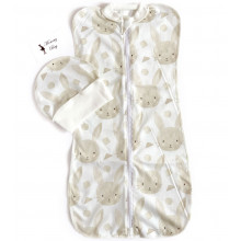 Евро-пеленка кокон на молнии с шапочкой Зайка Энтони #17