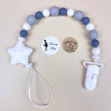 Держатель для пустышки Mommy Bag Молочно-серый Держатель для пустышки Mommy Bag Молочно-серый