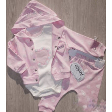 Костюм 3 ед. RoyalBaby Сердечко Love 62 (0-6 мес)