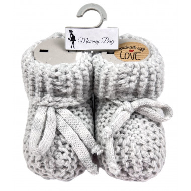 Пинетки-топики для новорожденных 0-12 мес Серые