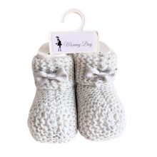 Пинетки-топики для новорожденных 0-12 мес Серые