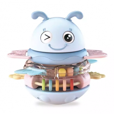 Игрушка Развивающая музыкальная Пирамидка Пчелка, голубая