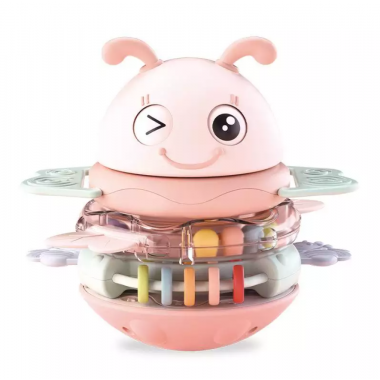 Игрушка Развивающая музыкальная Пирамидка Пчелка, розовая