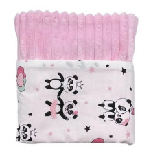 Плед 100х80 см Mommy Bag №35 Панды розовые (розовый плюш)