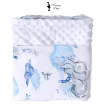 Плед 100х80 см Mommy Bag №14 Слоники голубые