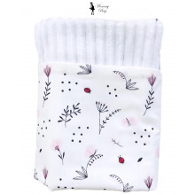 Плед 100х80 см Mommy Bag №5 Розовые цветочки с бабочками