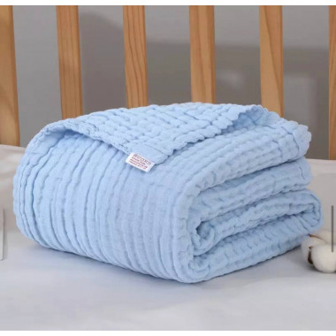 Плед муслиновый 120х100 см Голубой (NEW!)