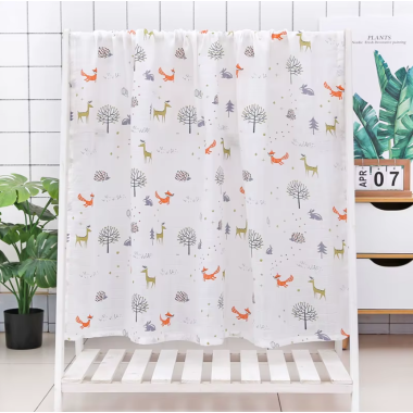 Муслиновая пеленка 120х100 см Mommy Bag Лисички в лесу