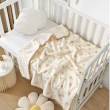 Плед муслиновый 110х110 см Mommy Bag Зайчики