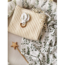 Плед вафельный (пике) 110х95 см Бежевый