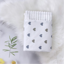 Плед 100х80 см Mommy Bag №3 Сердечки серо-золотые